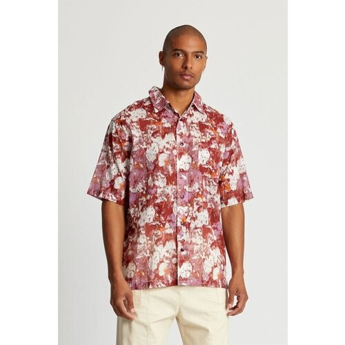 KOMODO mannen vegan Shirt Jp Poppy Red Tweedehands