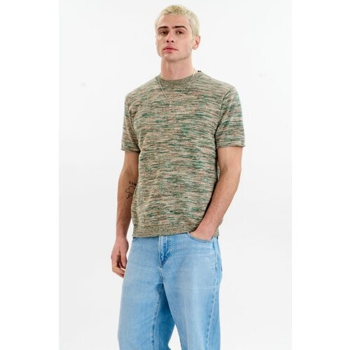 KOMODO mannen vegan T-Shirt Kai Knit Groen Tweedehands