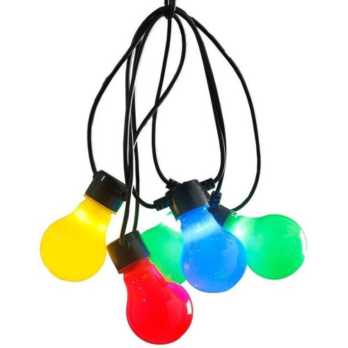 Konstsmide 2388 - Snoerverlichting - 10 lampen 80 LED energiezuinig 450 cm 24V voor buiten multicolor Tweedehands
