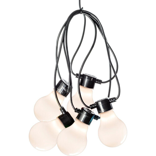 Konstsmide 2388 - Snoerverlichting - 10 opaalbollen LED 80 LEDs 450 cm 24V voor binnen en buiten - warmwit