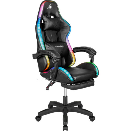 Krüger&Matz KM0790BLED - GX-150 gamingstoel - LED verlichting RGB - zwart