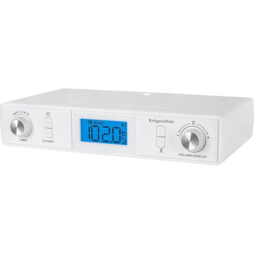 Krüger&Matz KM0817 - Keukenradio - Bluetooth klok alarm timer - Wit Tweedehands