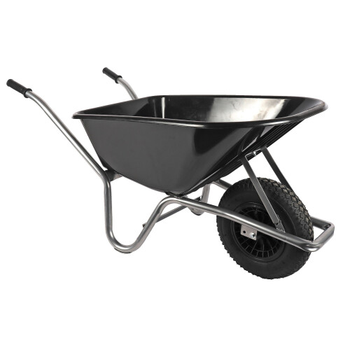Kruiwagen - 100 liter - 160 kg draagkracht - zwart kunststof