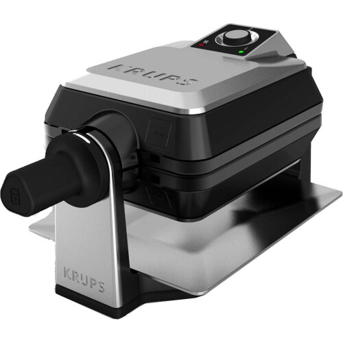 Krups FDD95D - Wafelijzer - 2 Belgische wafels - Zwart/Roestvrijstaal