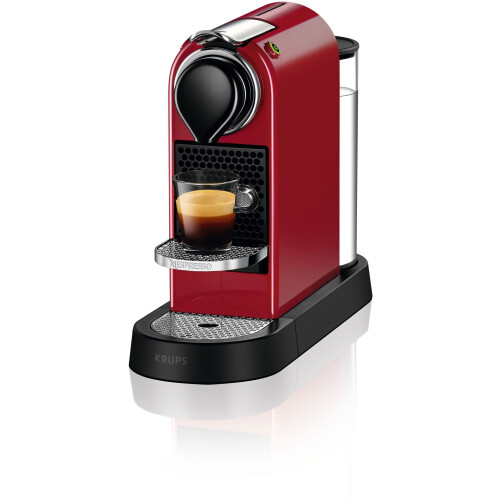 Krups Nespresso CitiZ - Koffiecupmachine - 19 bar druk - Cherry red XN7415 Tweedehands