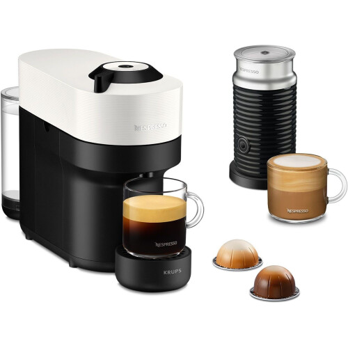 Krups Vertuo Pop XN9211 - Koffiecupmachine - Aeroccino - Coconut White Tweedehands