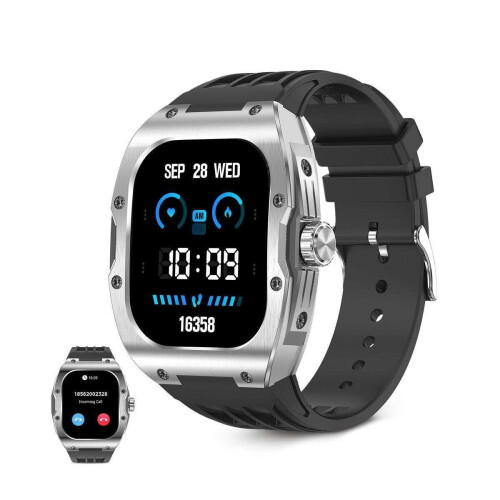 KSIX Hero - Smartwatch - 1,95"Kleurenscherm - Zwart Tweedehands