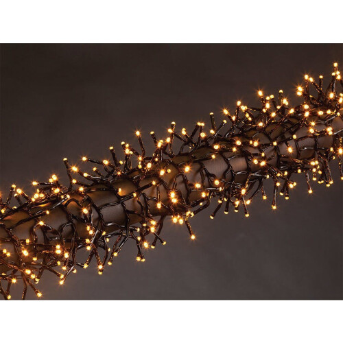 Kuma LED, lichtslinger, 12 m, 1020 leds, Arizona wit, zwarte kabel, voor binnen en buiten, modulator, 24 V