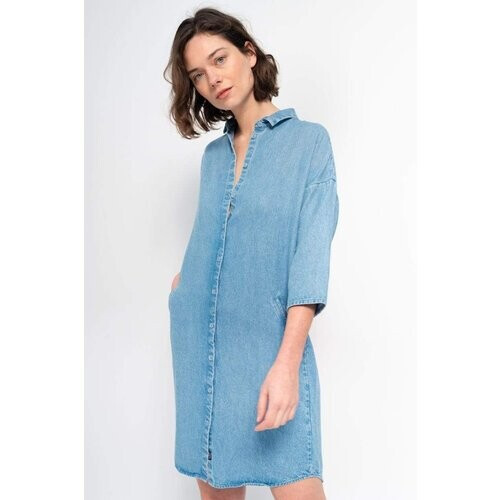 Kuyichi dames vegan Denim Jurk Mara Lichtblauw Tweedehands