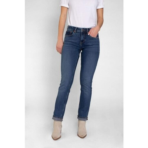 Kuyichi dames vegan Jeans Sara Straight Worn Indigo Tweedehands