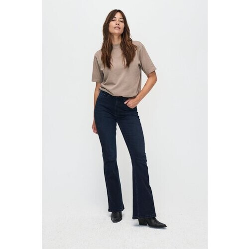 Kuyichi dames vegan Lisette Flare Jeans Diepblauw Tweedehands