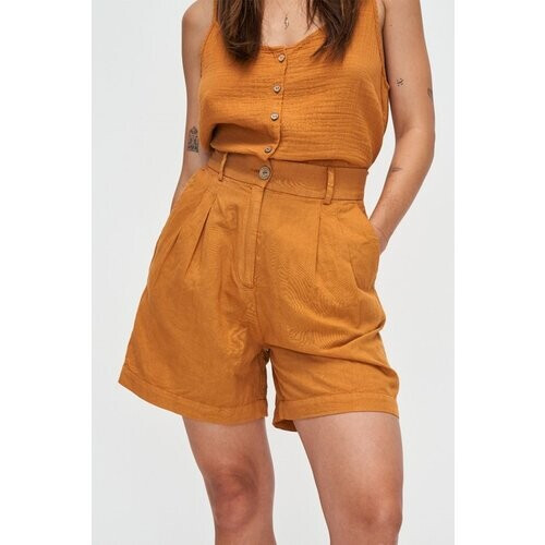 Kuyichi dames vegan Shorts Sofia Inca Desert Oranje Tweedehands