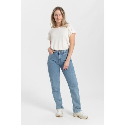 Kuyichi dames vegan Spijkerbroek Recht Rosa Heritage Blue Tweedehands