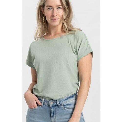 Kuyichi dames vegan T-Shirt Bella Lichtgroen Tweedehands