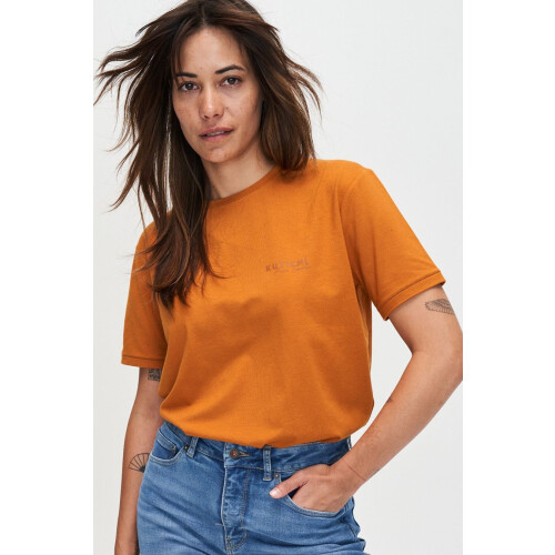 Kuyichi dames vegan T-Shirt Brenda Inca Woestijn Oranje Tweedehands