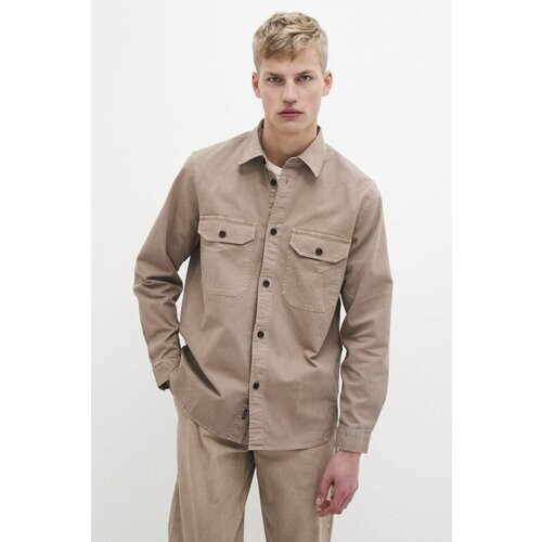 Kuyichi mannen vegan Andrew Overshirt Zwarte Thee Tweedehands