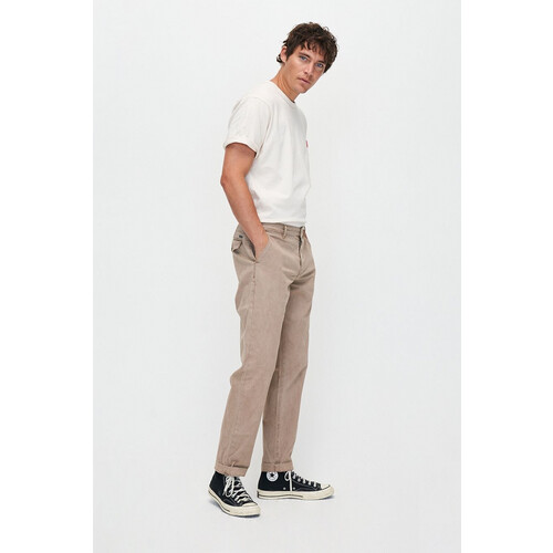 Kuyichi mannen vegan Broek Darren Chino Beige Tweedehands