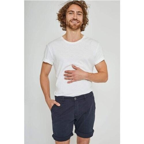 Kuyichi mannen vegan Chino Shorts Toby Donkerblauw Tweedehands