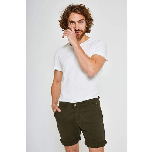 Kuyichi mannen vegan Chino Shorts Toby Donkergroen Tweedehands