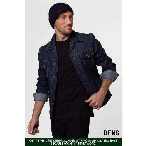 Kuyichi mannen vegan Denim Jack Bourne Dry Blauw Tweedehands