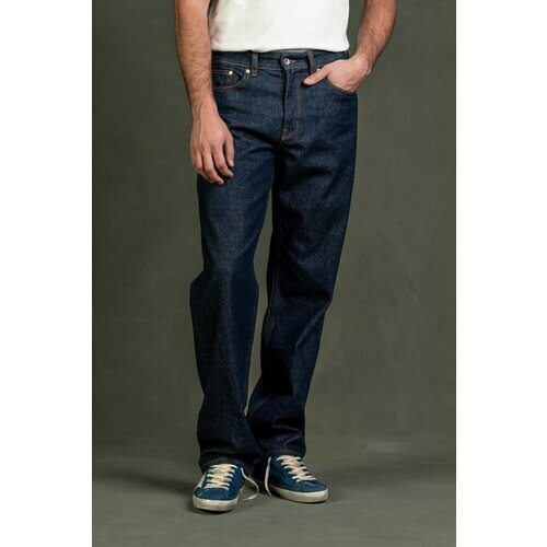 Kuyichi mannen vegan Jeans Larry Loose Rinse Blauw Tweedehands