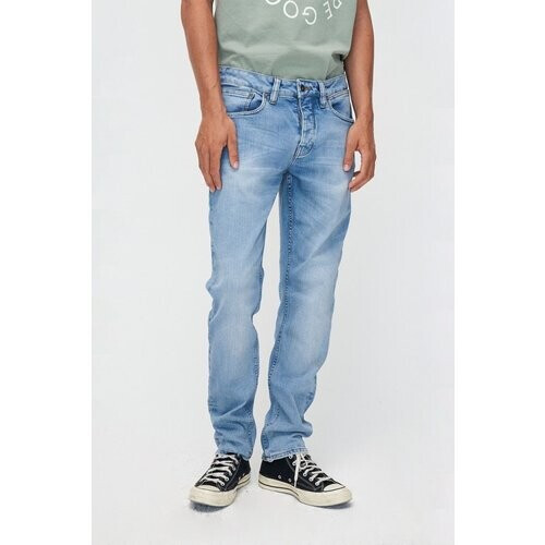 Kuyichi mannen vegan Jeans Regular Slim Jim Felblauw Tweedehands