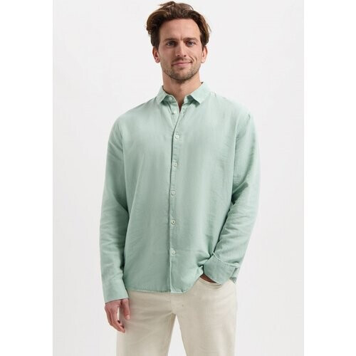 Kuyichi mannen vegan Nico Overhemd Petrol Groen Tweedehands