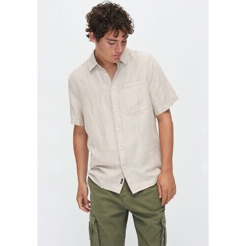 Kuyichi mannen vegan Shirt Nolan Zandbeige Tweedehands