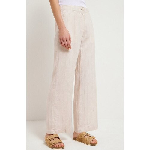 Lanius dames vegan Broek Linnen Marlene Crème