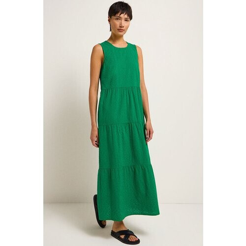 Lanius dames vegan Maxi Jurk Structuur Groen Tweedehands