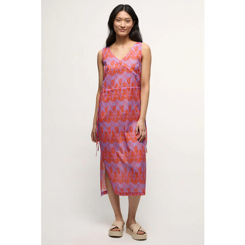 Lanius dames vegan Maxi Jurk Wild Waves Licht Paars & Rood