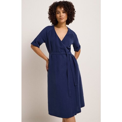 Lanius dames vegan Wikkeljurk Night Blue