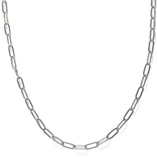 Laura Ferini - Dames Ketting Catena - 18K Wit Verguld - Zilverkleurig - 44,8 cm
