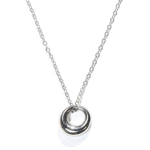 Laura Ferini Dames Ketting Cerchio - Halsketting - 18K Wit Verguld - Zilver - 40,9 cm Tweedehands