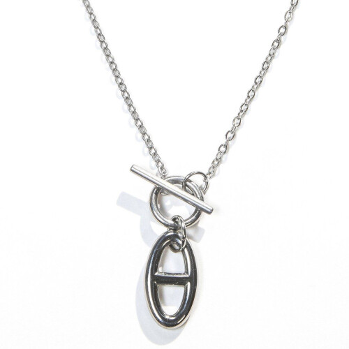 Laura Ferini Dames Ketting Legato Zilver - Zilverkleurige ketting met hangertje - 18K Wit Verguld - Halsketting - Collier - Sieraad - Accessoires - Dames Ketting met Hanger