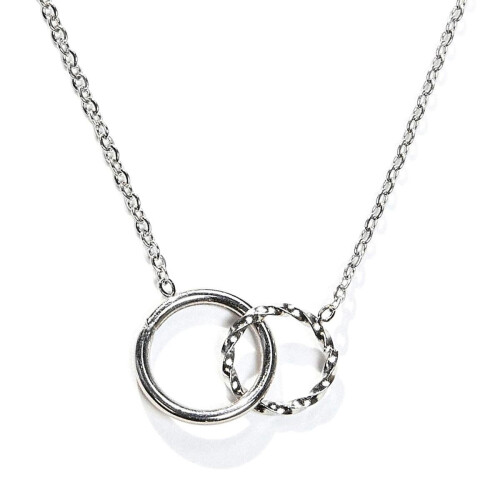 Laura Ferini Per Sempre - Dames Ketting - 18K Wit Verguld - 42,8 cm - Zilver Tweedehands
