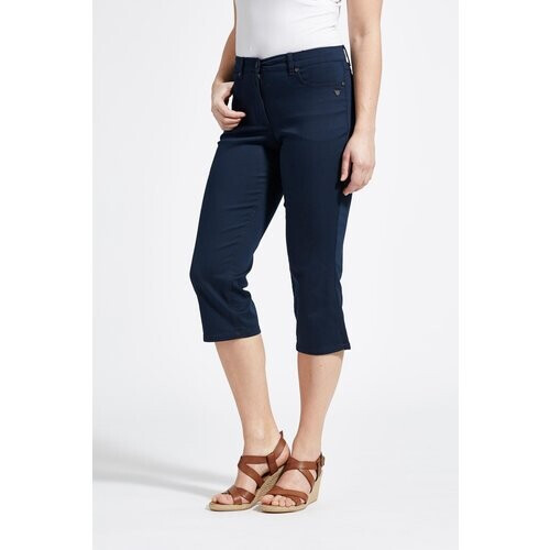 LAURIE dames vegan Broek Charlotte Regular Capri Middellange Marineblauw Tweedehands