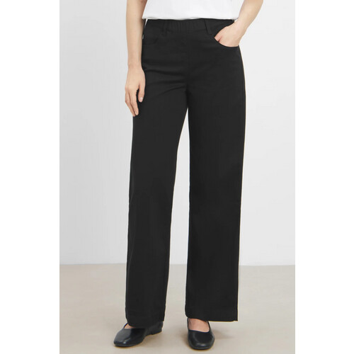 LAURIE dames vegan Broek Donna Loose Medium Length Zwart Tweedehands
