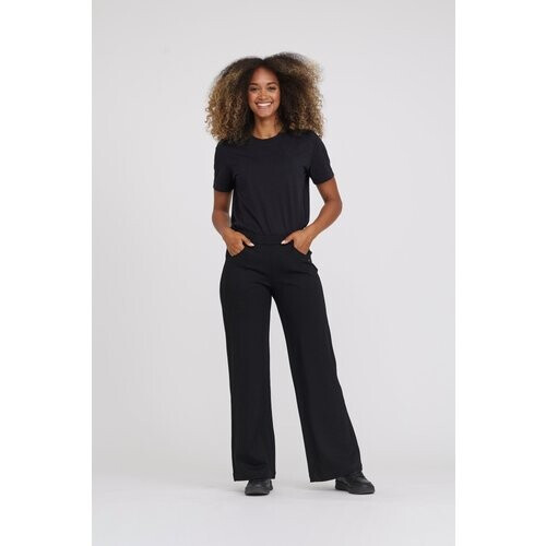 LAURIE dames vegan Broek Donna Loose Sl Zwart Geborsteld Tweedehands