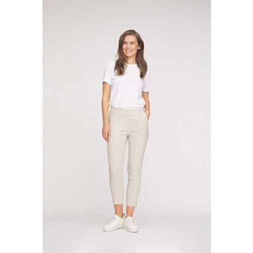 LAURIE dames vegan Broek Elizabeth Slim Crop Grijs Zand Tweedehands