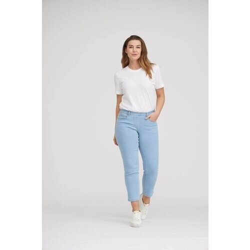 LAURIE dames vegan Broek Hannah Normaal Extra Korte Lengte Lichtblauw Denim Tweedehands