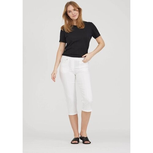 LAURIE dames vegan Broek Hannah Regular Capri Middellang Wit Tweedehands