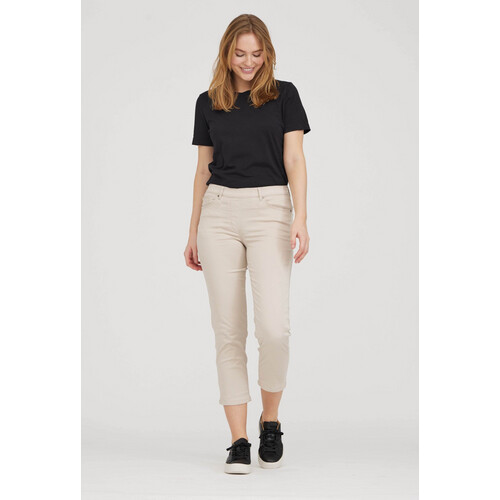 LAURIE dames vegan Broek Hannah Regular Crop Grijs Zand Tweedehands