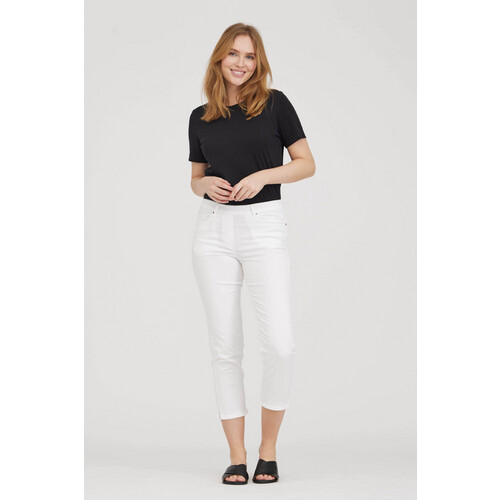 LAURIE dames vegan Broek Hannah Regular Crop Wit Tweedehands