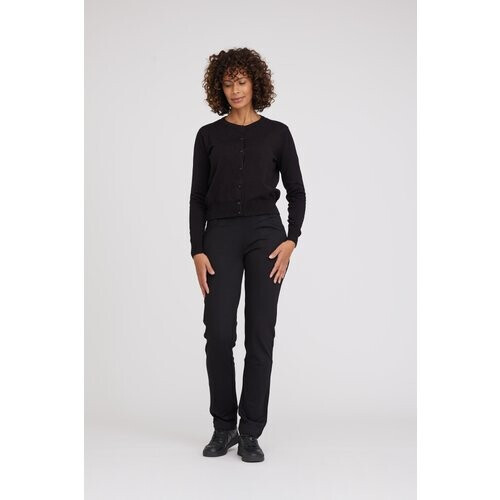 LAURIE dames vegan Broek Kelly Regular Jersey Middellang Zwart Geborsteld Tweedehands