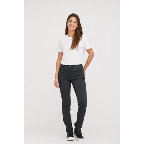 LAURIE dames vegan Broek Laura Slim Middellang Antraciet Tweedehands