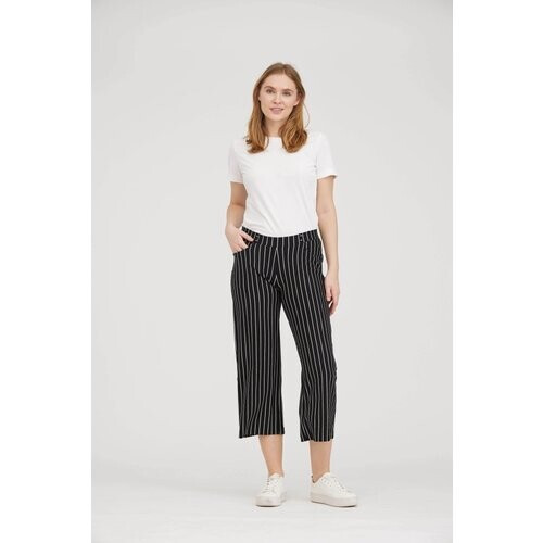 LAURIE dames vegan Broek Losse Jersey Crop Donna Zwarte Streep Tweedehands
