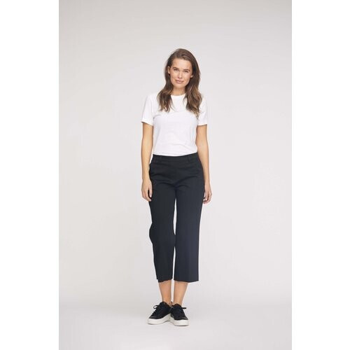 LAURIE dames vegan Broek Phoebe Losse Crop Zwart Tweedehands