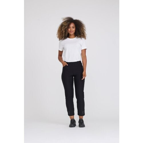 LAURIE dames vegan Broek Rose Regular Crop Zwart Tweedehands