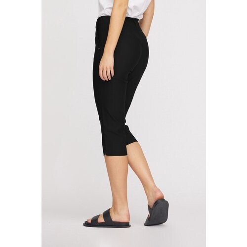 LAURIE dames vegan Broek Taylor Regular Capri Middellange Lengte Zwart Tweedehands